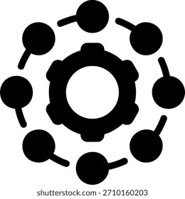 Vector de ilustración de icono de glifo de procesión