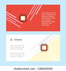 Processor abstract corporate business banner template, horizontal advertising business banner.