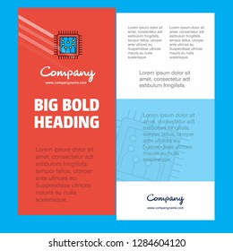 Processor Business Company Poster Template. with place for text and images. vector background