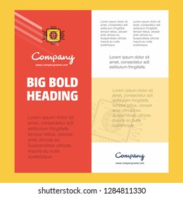 Processor Business Company Poster Template. with place for text and images. vector background