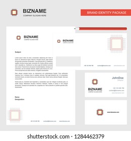 Processor Business Letterhead, Envelope and visiting Card Design vector template