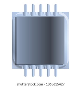 Processor capacitor icon. Cartoon of processor capacitor vector icon for web design isolated on white background