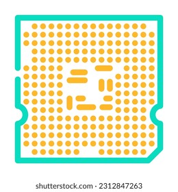processor chip gaming pc color icon vector. processor chip gaming pc sign. isolated symbol illustration