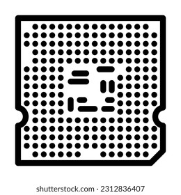processor chip gaming pc line icon vector. processor chip gaming pc sign. isolated contour symbol black illustration