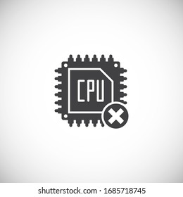 Icono relacionado con el chip del procesador en segundo plano para diseño gráfico y web. Símbolo de concepto de ilustración creativa para aplicación web o móvil.