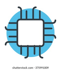 Processor Chip Vector Icon