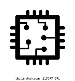 processor chip Vector icon which is suitable for commercial work and easily modify or edit it

