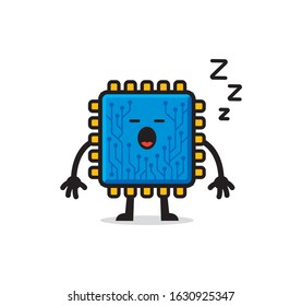 processor chipset mascot character design