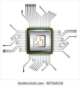 processor and circuit electric, digital concept