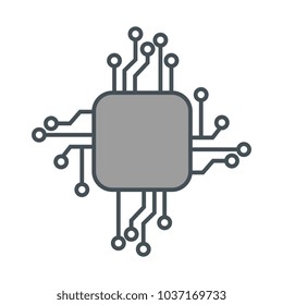 processor circuit electrical icon