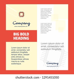 Processor Company Brochure Title Page Design. Company profile, annual report, presentations, leaflet Vector Background