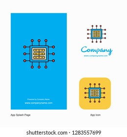 Processor  Company Logo App Icon and Splash Page Design. Creative Business App Design Elements