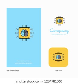 Processor Company Logo App Icon and Splash Page Design. Creative Business App Design Elements