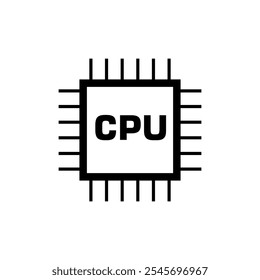 Processor or CPU icon eps 10