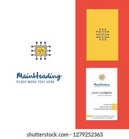 Processor Creative Logo and business card. vertical Design Vector