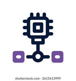 processor dual tone icon. Sleek and modern vector icon for websites, mobile apps, marketing materials, and corporate design. Fully scalable and ready to use.