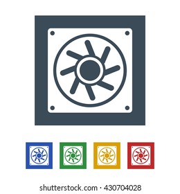 Processor fan Icon Isolated on White Background.vector illustration icon