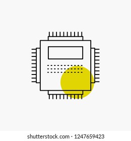 Processor, Hardware, Computer, PC, Technology Line Icon