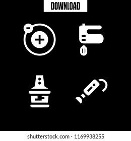 processor icon. 4 processor vector set. electron and mixer icons for web and design about processor theme