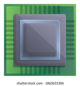 Processor icon. Cartoon of processor vector icon for web design isolated on white background