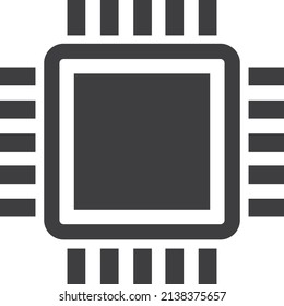 Processor icon. Cpu symbol. Computer chip sign