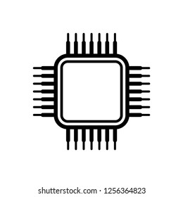 processor icon, cpu icon vector on white background editable eps10