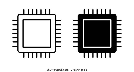 Processor icon. glyph style icon. Stroke icons
