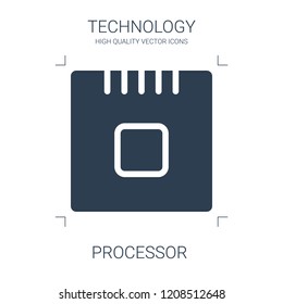processor icon. high quality filled processor icon on white background. from technology collection flat trendy vector processor symbol. use for web and mobile