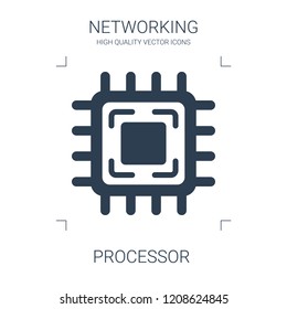 processor icon. high quality filled processor icon on white background. from networking collection flat trendy vector processor symbol. use for web and mobile