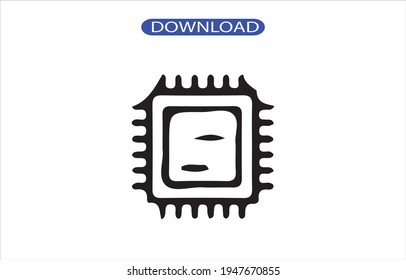 processor icon or logo high resolution