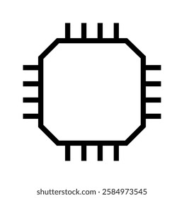 processor icon. micro chip processor icon vector element design template web.