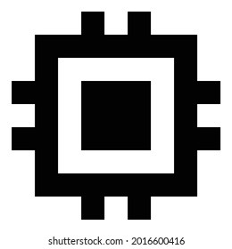 Processor icon on the white background.