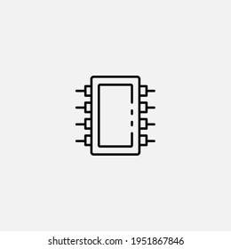 Vector de signo de icono de procesador,Símbolo, ilustración de logotipo para web y móvil