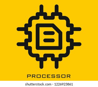 Processor icon signs