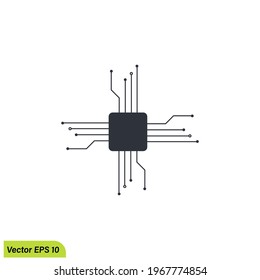 processor icon simple design element