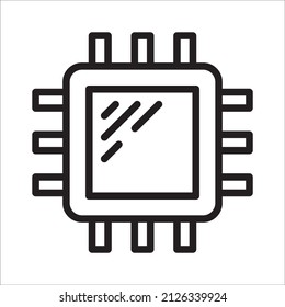 processor icon, tech industry, simple vector design. Best used for banner or application