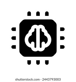 processor icon. vector glyph icon for your website, mobile, presentation, and logo design.
