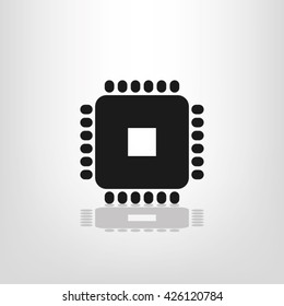 Processor icon vector illustration