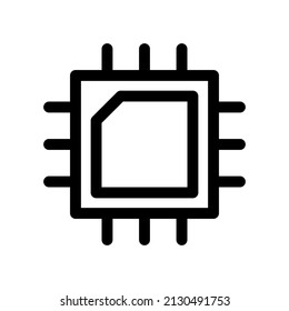 Processor Icon Vector Symbol Design Illustration