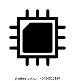 Processor Icon Vector Symbol Design Illustration