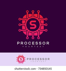 processor initial Letter S Logo design