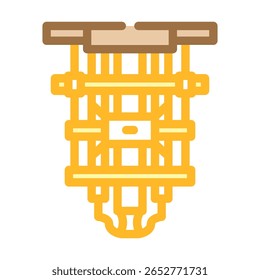 processador dentro da câmara de resfriamento ícone de cor vetor. processador dentro da câmara de resfriamento sinal. símbolo isolado ilustração