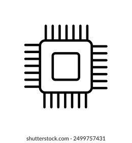 processor, integrated circuit, transistor, electronics - vector illustration, icon