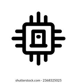 processor line icon. vector icon for your website, mobile, presentation, and logo design.