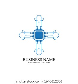 Processor line vector icon for websites and mobile flat design. Mini CPU Icon Flat Style. Mobile CPU Vector. Phone CPU Illustration. Basic CPU Icon. Editable Stoke