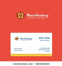 Processor logo Design with business card template. Elegant corporate identity. - Vector