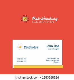 Processor logo Design with business card template. Elegant corporate identity. - Vector
