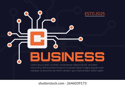 Processor or Microchip Logo Template. Incorporated the Letter "C" into the Processor or Microchip icon. Suit for any of your tech businesses with "C" initials