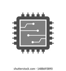 Processor Parts and Computer Circuit Panel Vector