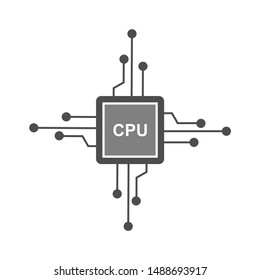 Processor Parts and Computer Circuit Panel Vector
